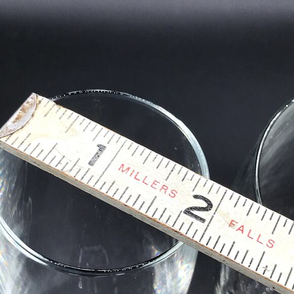 Luminarc of France Signature Black Flute, Wine Glasses 10oz, 12 oz Disc Set of 3 - Picture 5 of 9